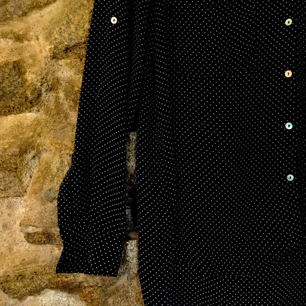 A button down shirt that is a must have in a business office. High low hem.